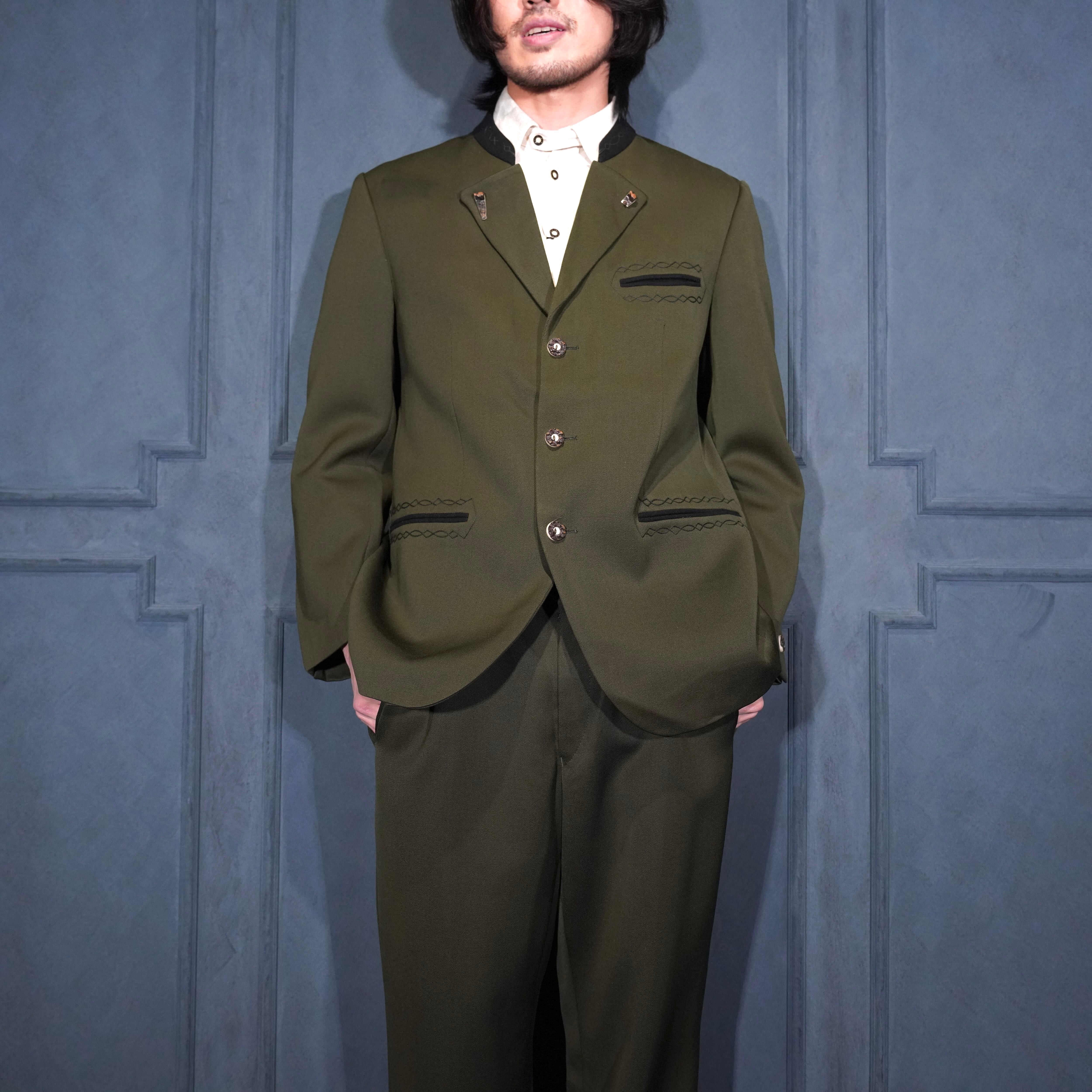 EU VINTAGE zeiler EMBROIDERY DESIGN TYROLEAN WOOL SET UP SUIT
