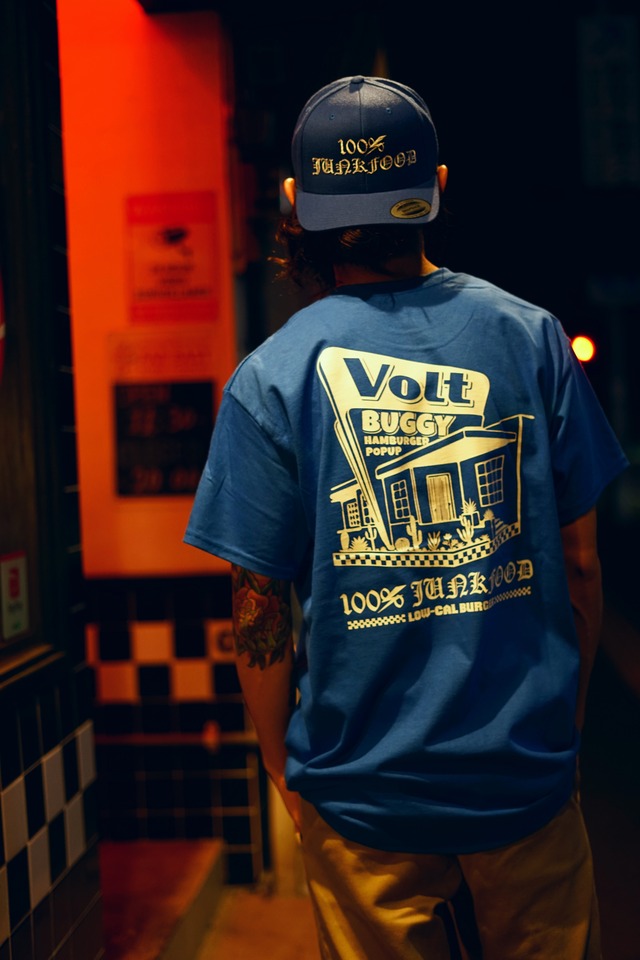 VOLT×BUGGY " 100% JUNK FOOD TEE " R.Blue