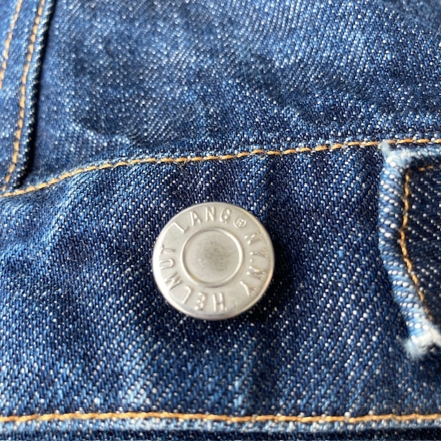 Helmut Lang ヘルムートラング 本人期 デニムジャケット トラッカー プラダ期 イタリア製 インディゴ ヴィンテージ古着 44 画像12