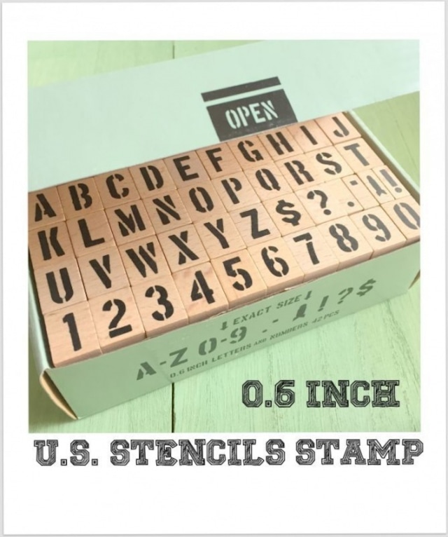 U.S. STENCILS STAMP SET　”0.6inch