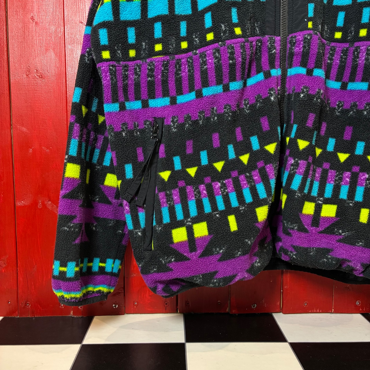 Columbia / 総柄フリースジャケット / ネイティブ柄 / フルジップ / XL