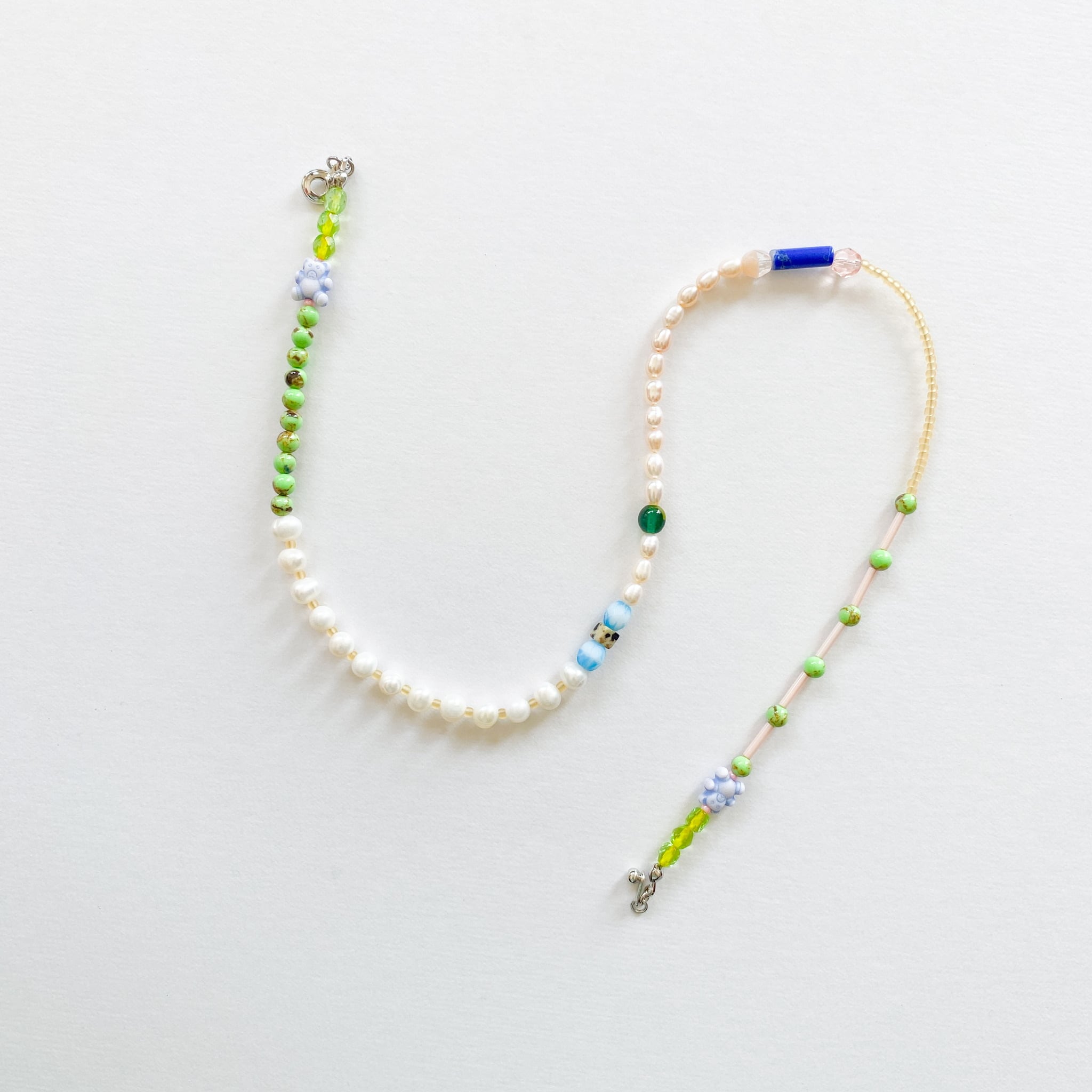 淡水パールとビーズのネックレス