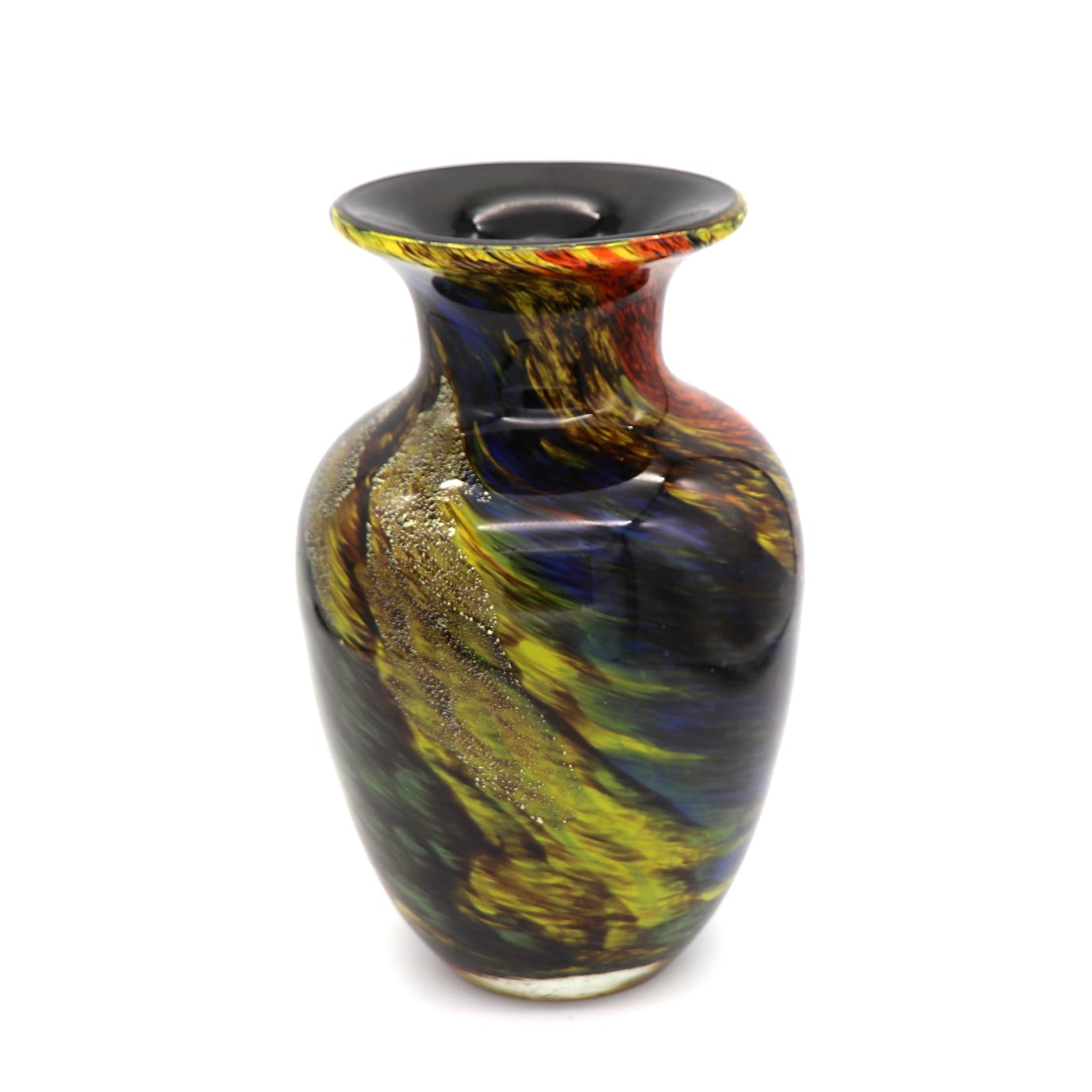 ガラス花瓶・壺型花器・ガラスインテリア・No.200823-24・梱包サイズ80