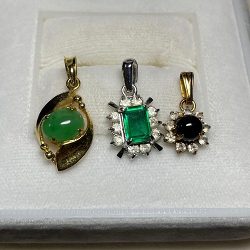 ナチュラル ストーン ペンダント トップ セット