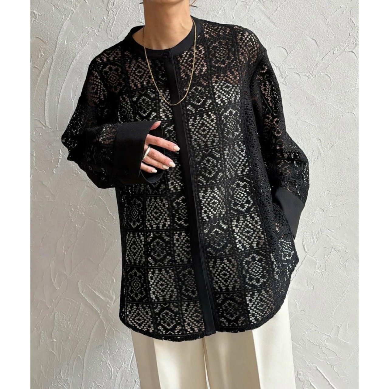 Floral Openwork Shirt TB2399・画像2