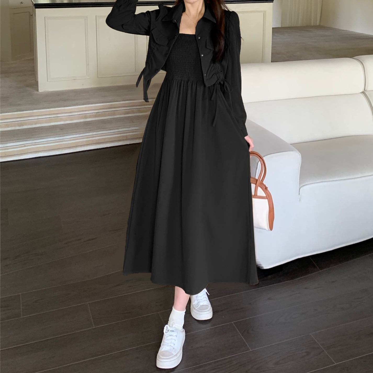 ツーピース 2点セット レディース 送料無料 ジャケット キャミ