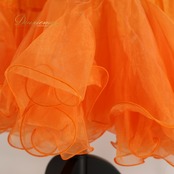 社交ダンス 衣装 スカート ペチコート チャコット Chacott オレンジ系 日本製 鮮やか 無地 重ね着 フリル 華やか ダンス衣装 2枚重ね 上品
