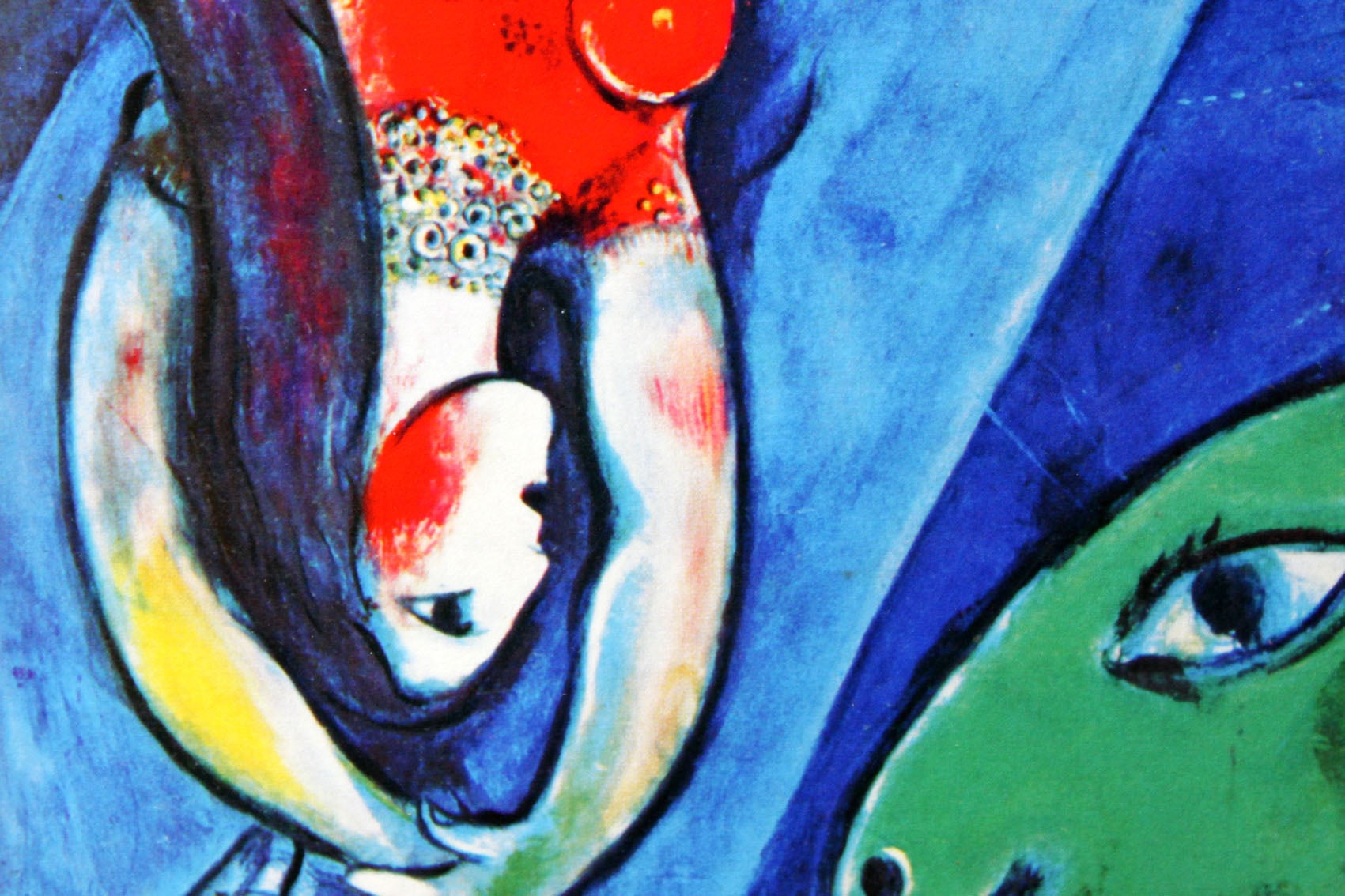 マルク・シャガール絵画「青いサーカス」作品証明書・展示用フック・限定375部エディション付複製画ジークレ