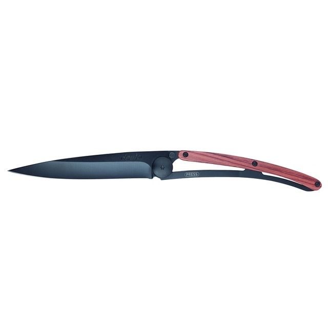 【deejo】Pocket Knife　wood 37g coralwood BLACK