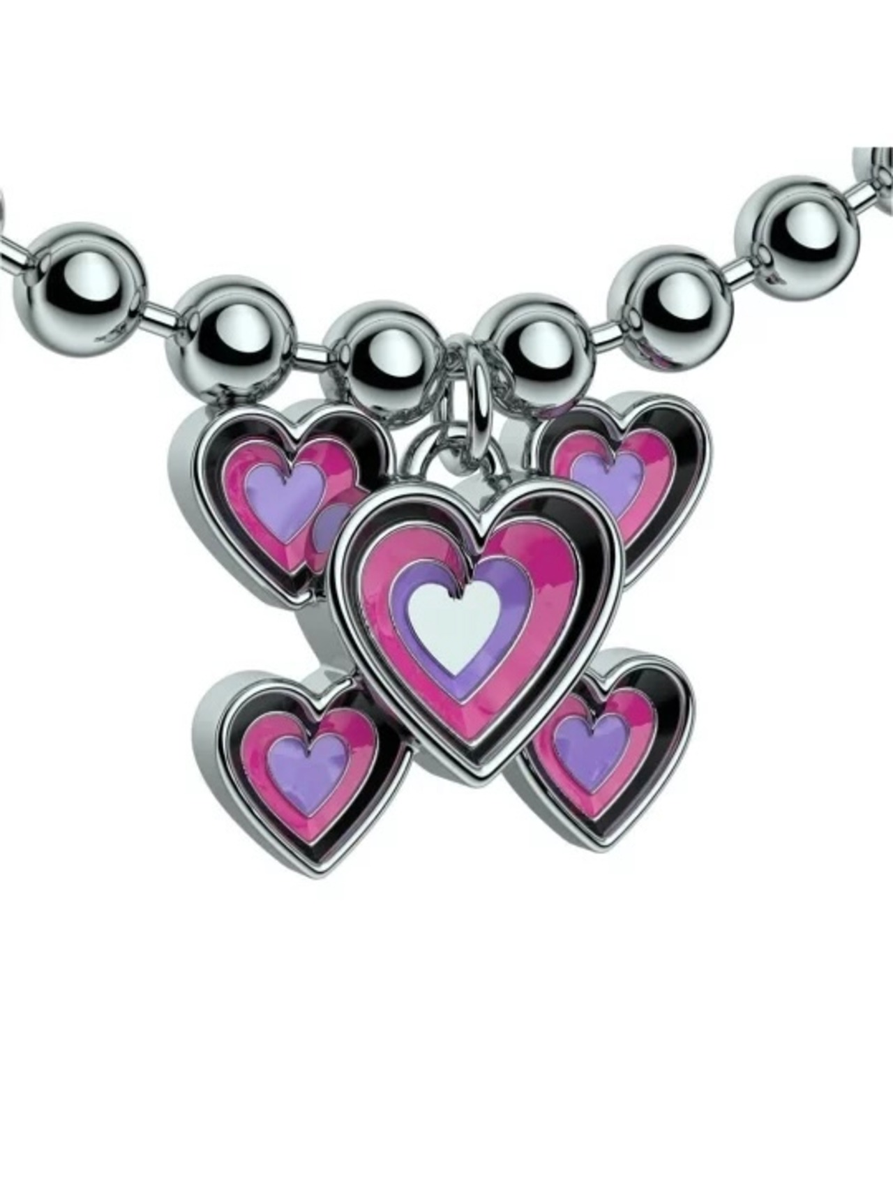 【LURS】Five Heart Necklace