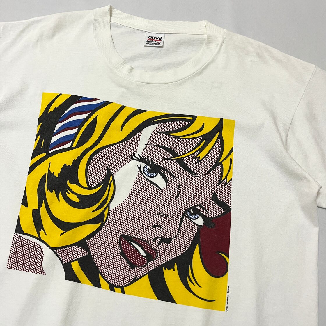 90s USA製 Roi Lichtenstein ヘアリボンの少女 アート ロイ・リキテン 
