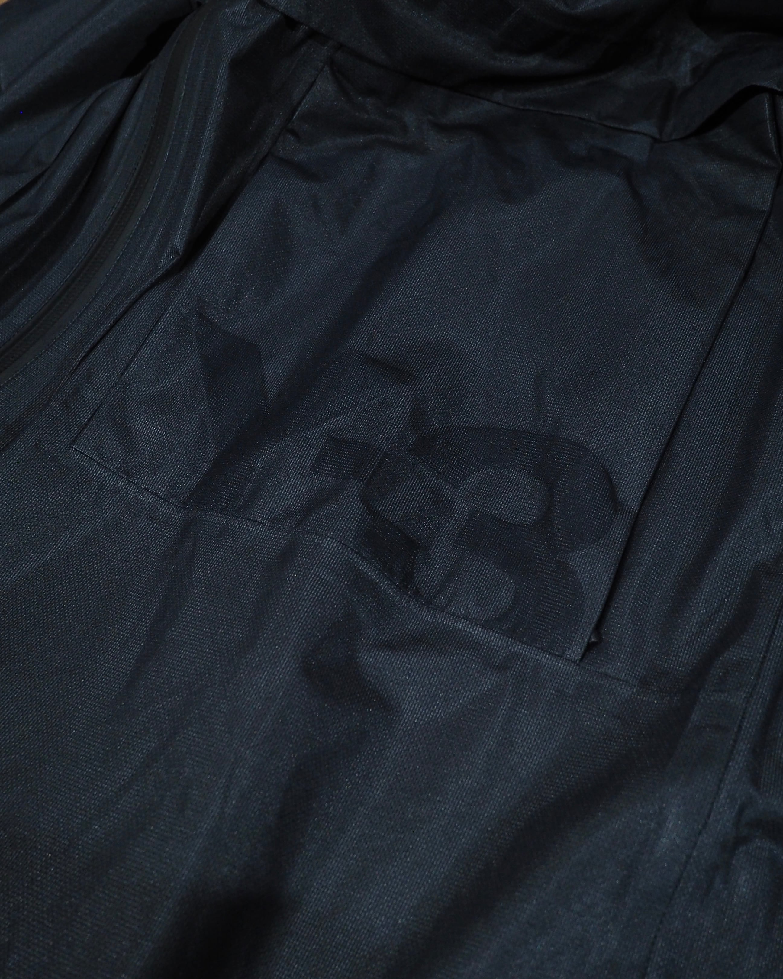 "Y-3(Yohji Yamamoto)" Black sheer Waterproof Nylon Tech Full zip jacket