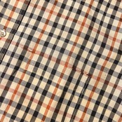 リネン混 DAKS ダックス チェック 半袖シャツ L/マルチ メンズ CHOYA