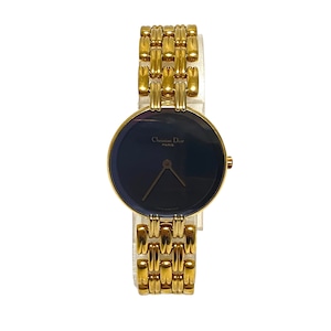 ●Christian Dior ディオール バギラ クォーツ ブラック 腕時計 レディース 10866-202308