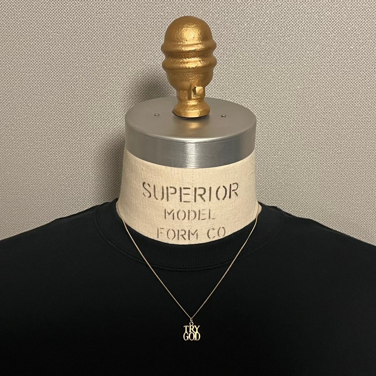 VINTAGE TIFFANY & CO. TRY GOD 14K Gold Charm Necklace