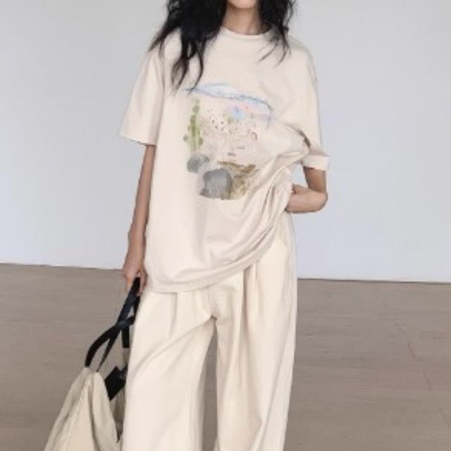 オーバーサイズプリントTシャツ