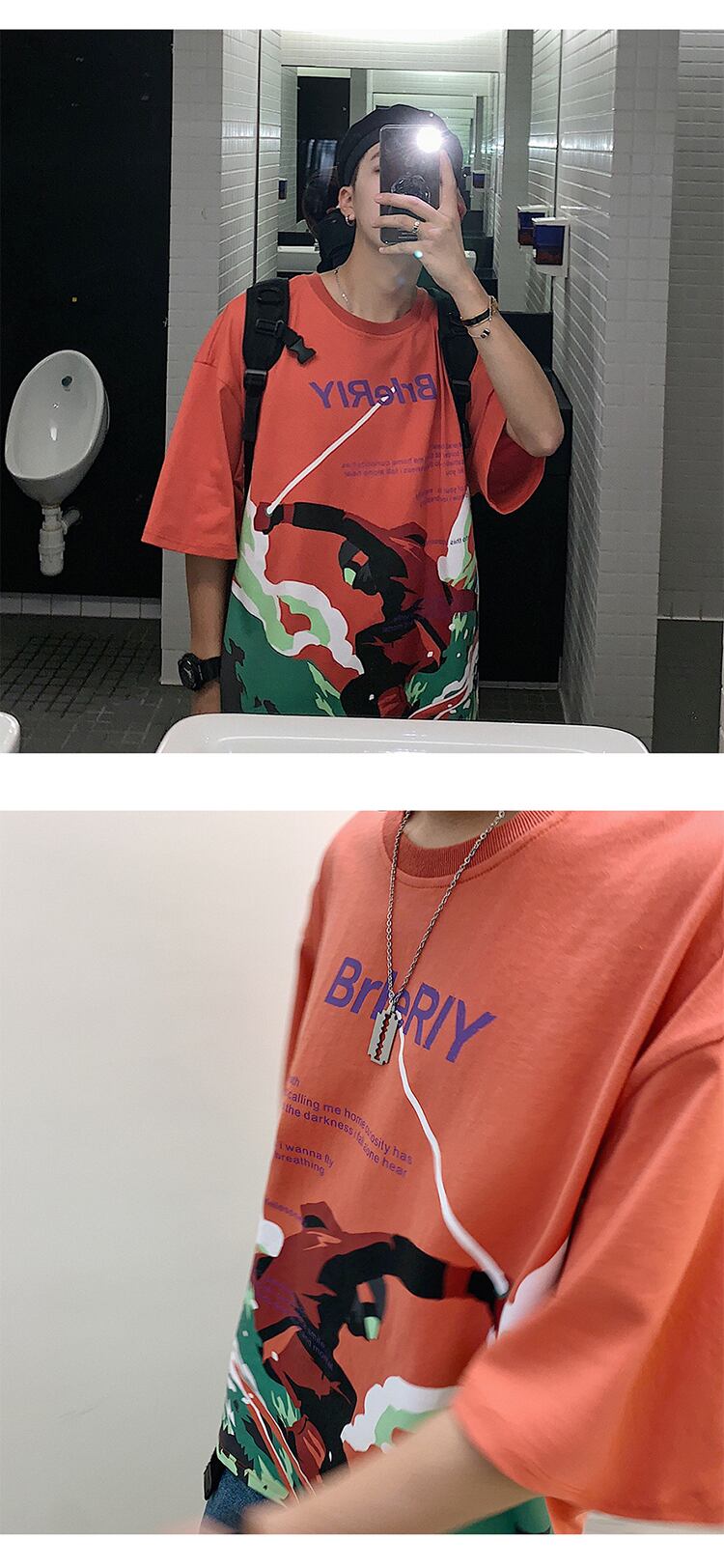 全3色 Tシャツ カットソー プリント カジュアル シンプル