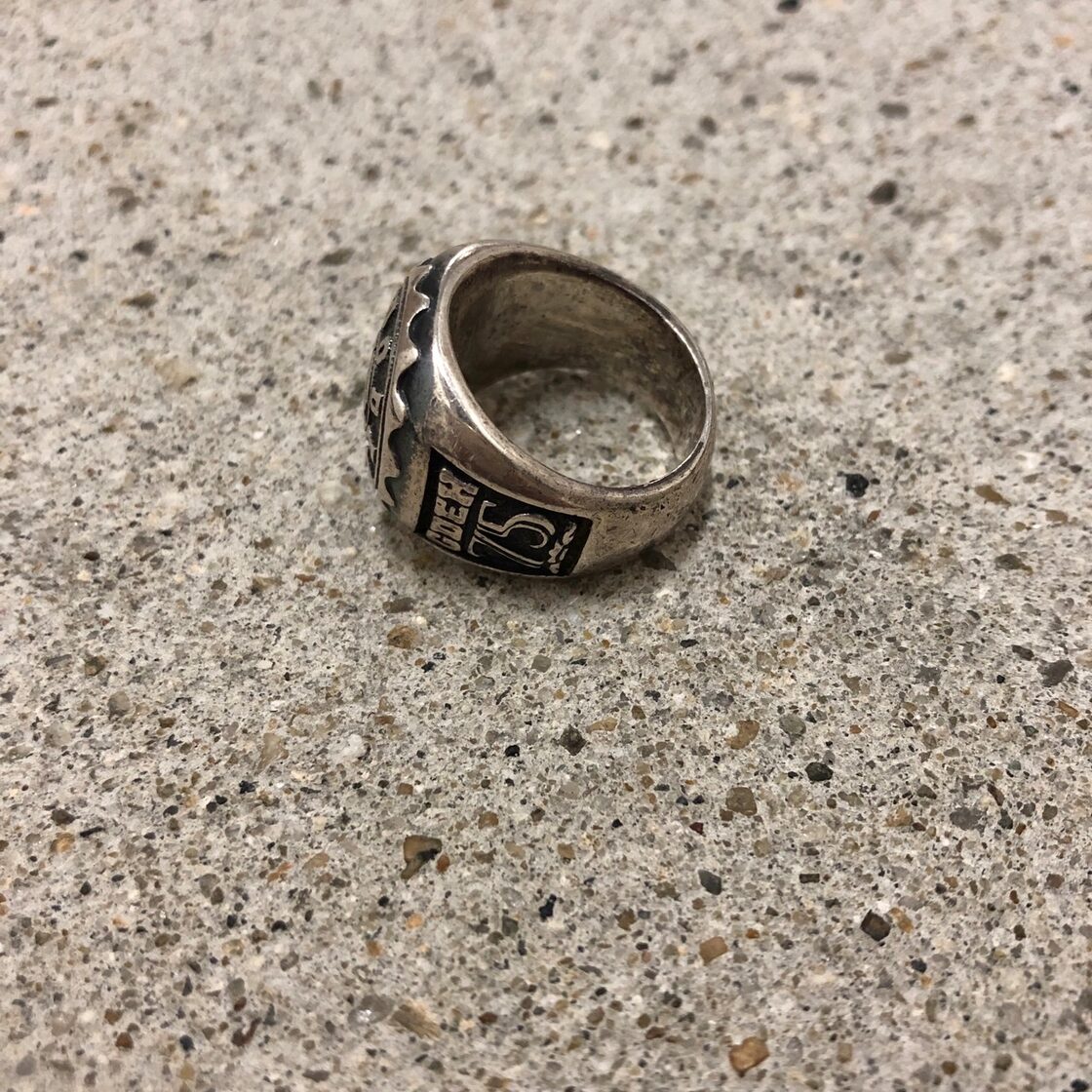 90～00s GOODENOUGH/College ring/16号相当/GE刻印/カレッジリング 