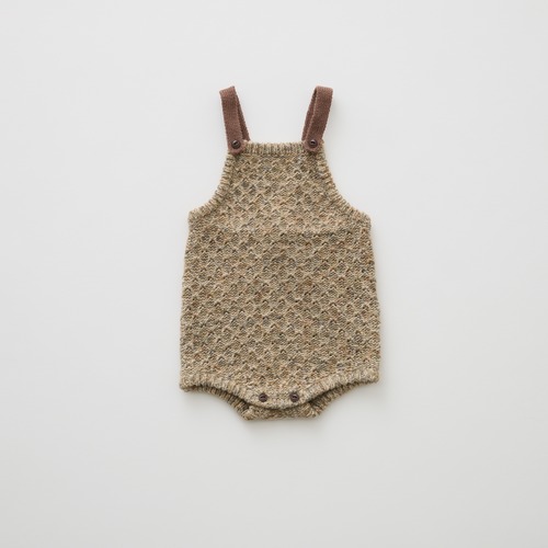 eLfinFolk(エルフィンフォルク)/ Nep Yarn Knit Rompers / brown / 80cm