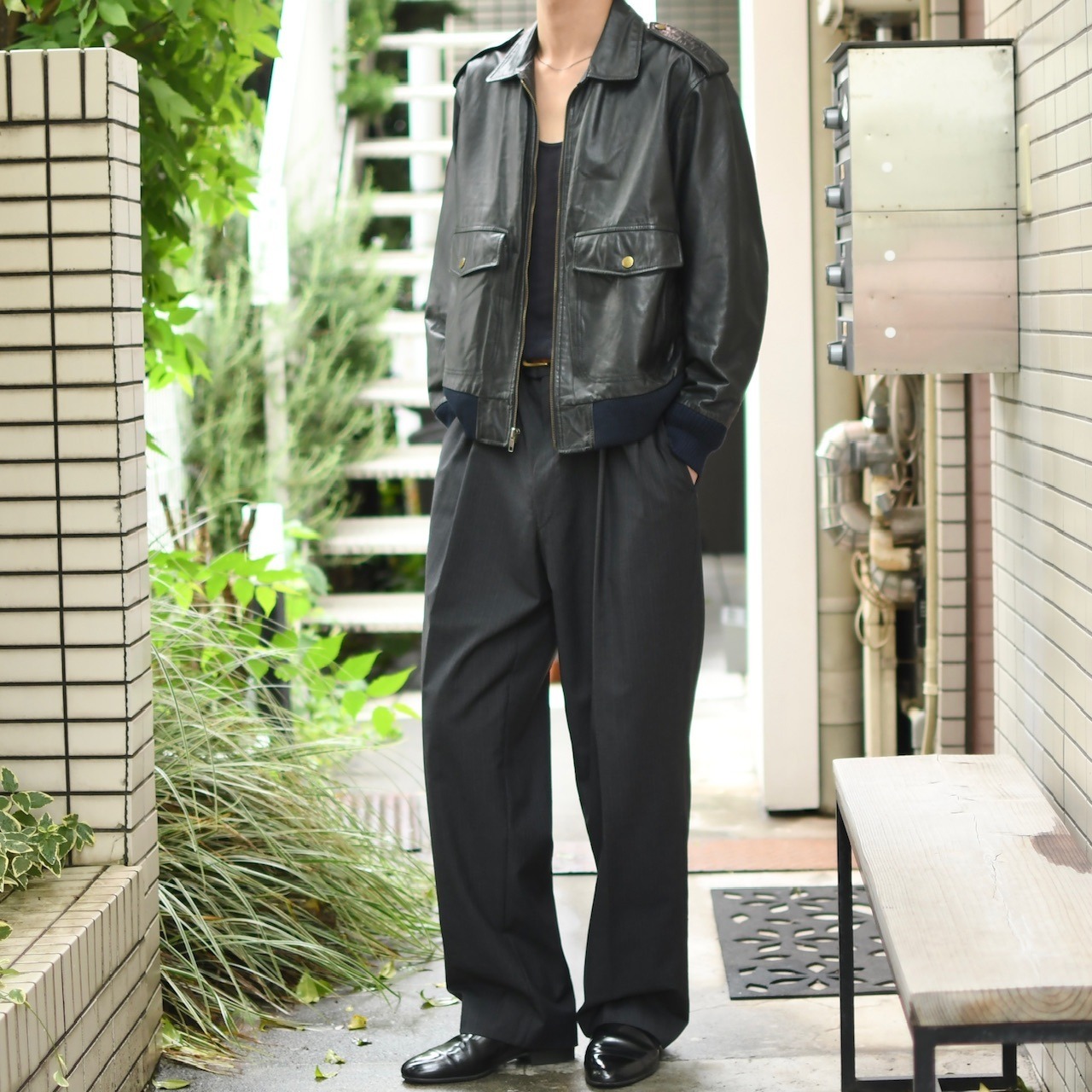 BURMA RUN leather flight jacket