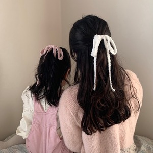 [即納] fluffy ribbon hair pin