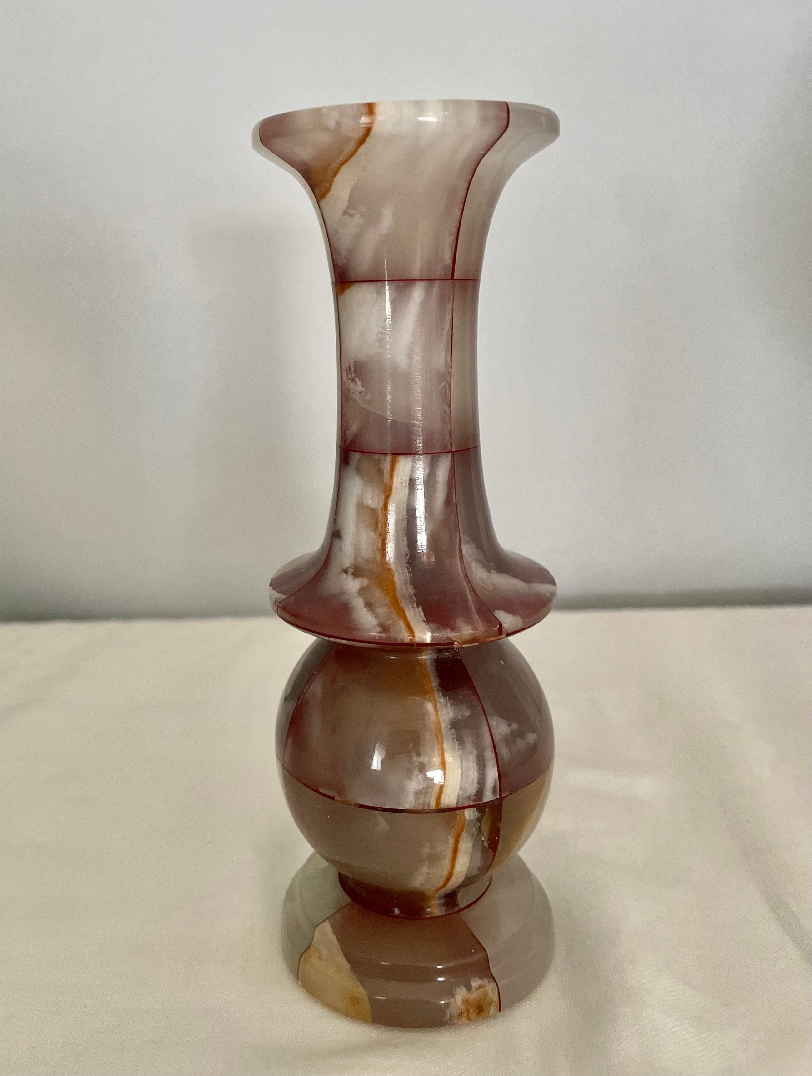 mable vase ヴィンテージ フラワーベース オレンジ マーブル模様