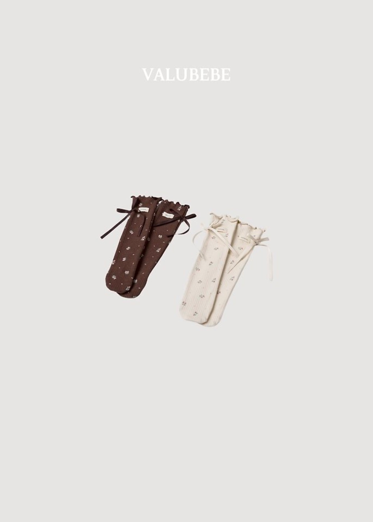 韓国子供服 / 26Autumn / 〖取寄〗valubebe / フローラル 花 ロールネックトップス / ベビー服 *Free *