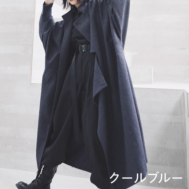 Minimal herringbone long coat【3color】 C1383