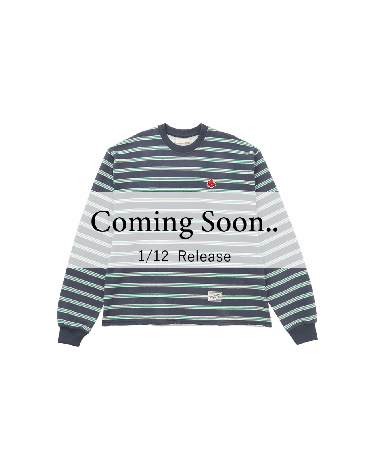 【#Re:room】CUT OFF BORDER SWEAT TRAINER［REC884］