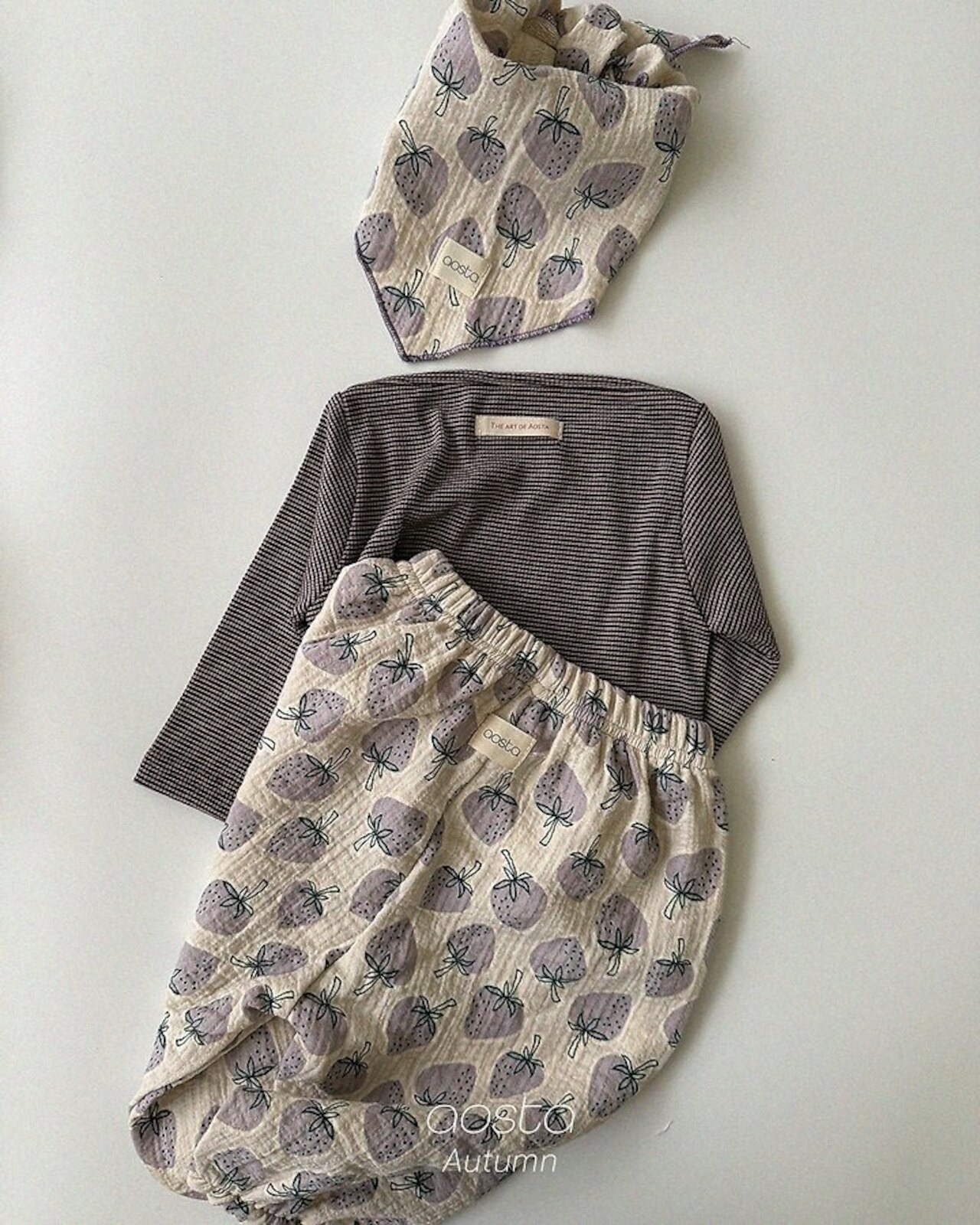 韓国子供服 / 26Autumn / Aosta / ボートネックTシャツ / 秋服 *S~XXL*