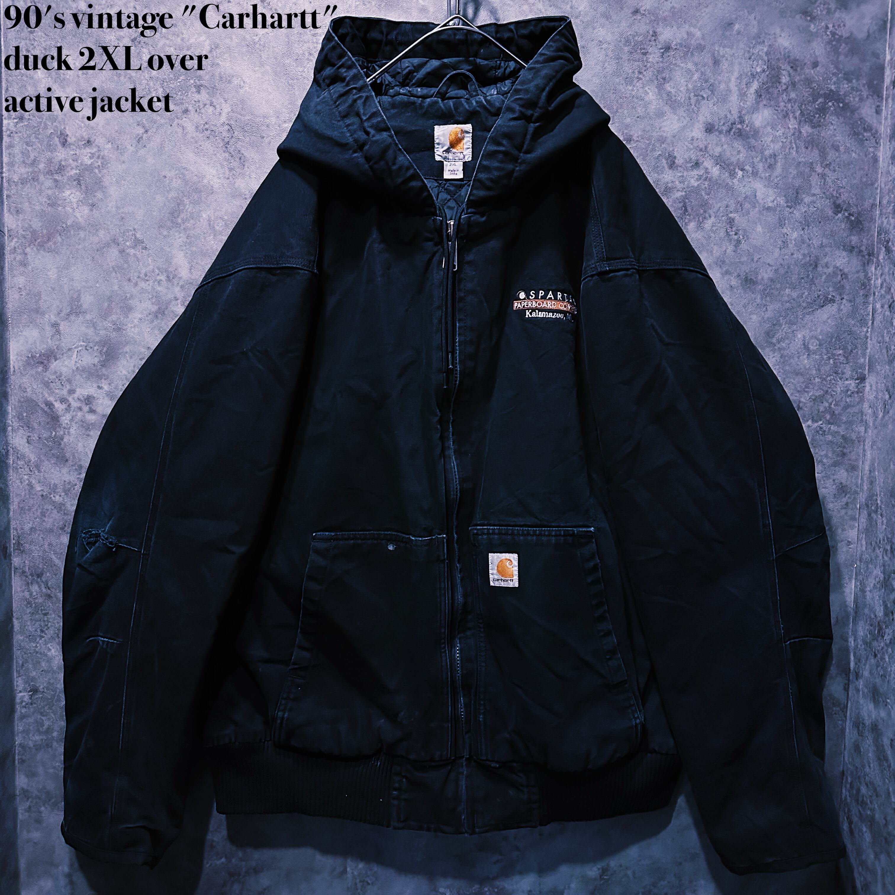 【doppio】90's vintage "Carhartt" duck 2XL over active jacket