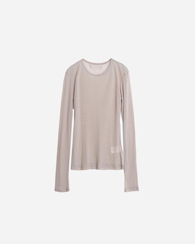 [999HUMANITY] WOOL TENCEL BLENDED LAYERED T (BEIGE) 正規品  韓国 ブランド 韓国ファッション 韓国代行 999 ヒューマニティ HUMANITY 日本 店舗