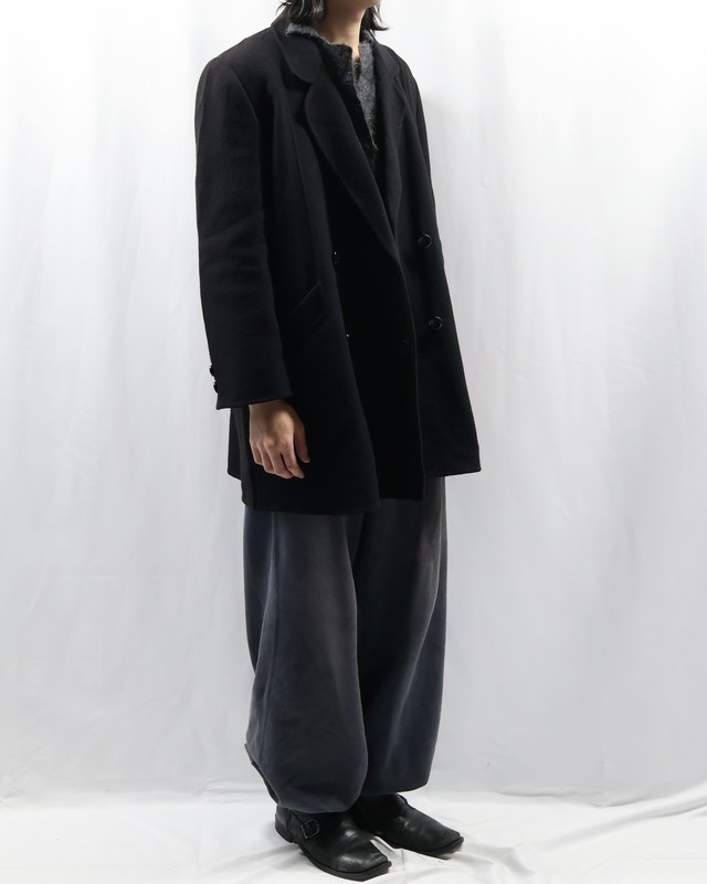 double breasted cashmere half coat