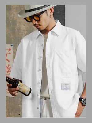 M～４XL：Summer retro oxford shirt 3color【G1032】