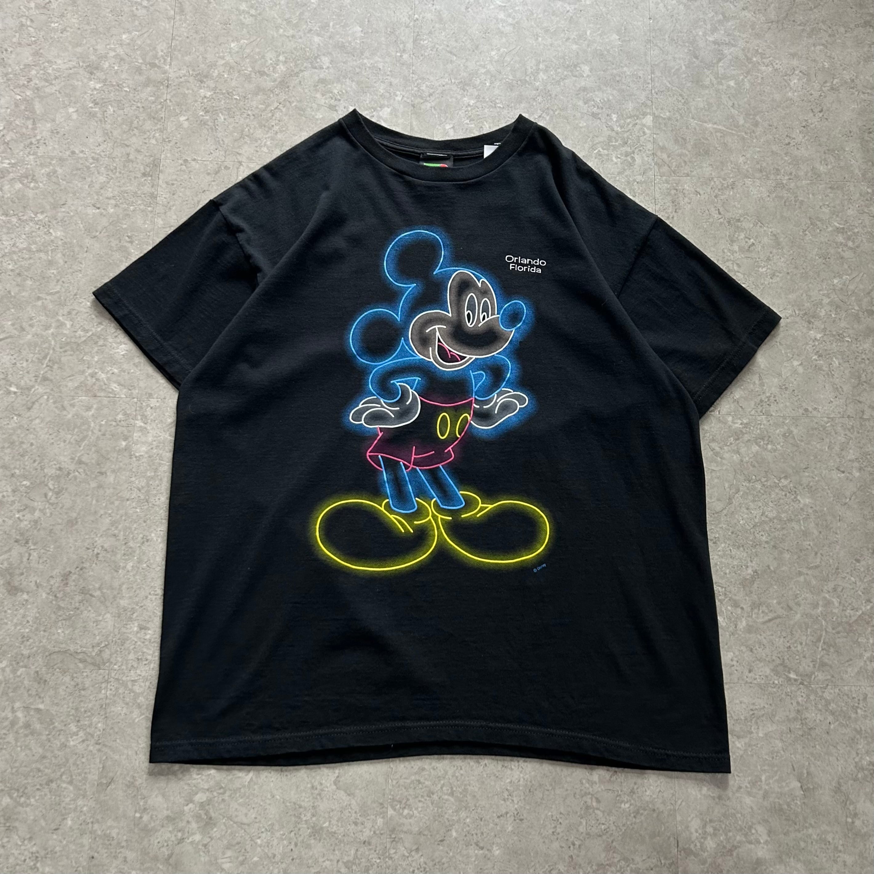 00s Mickey Mouse "neon color" T-shirt【仙台店】