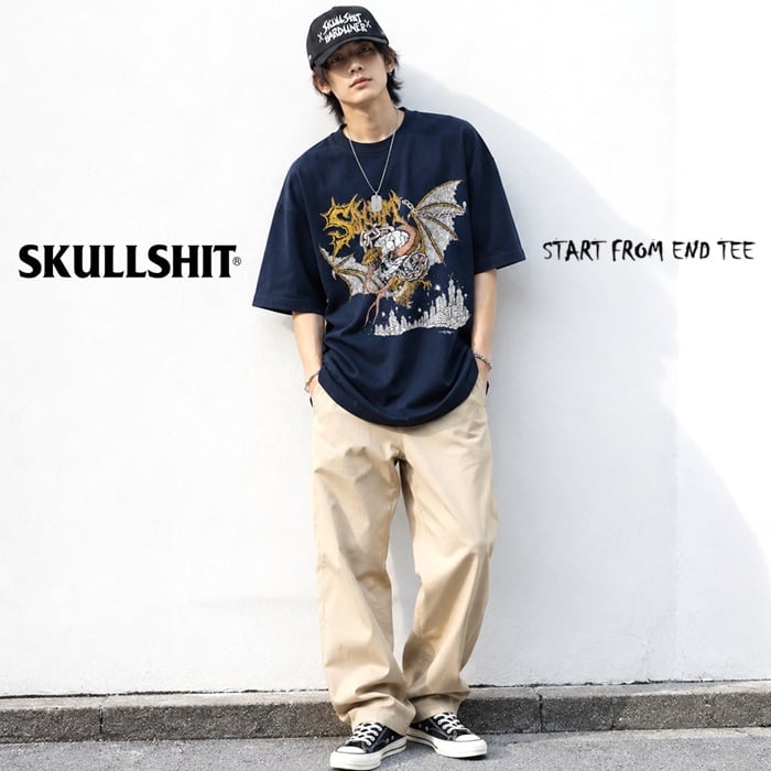 予約品】SKULLSHIT スカルシット「30TH “START FROM END” TEE」半袖T