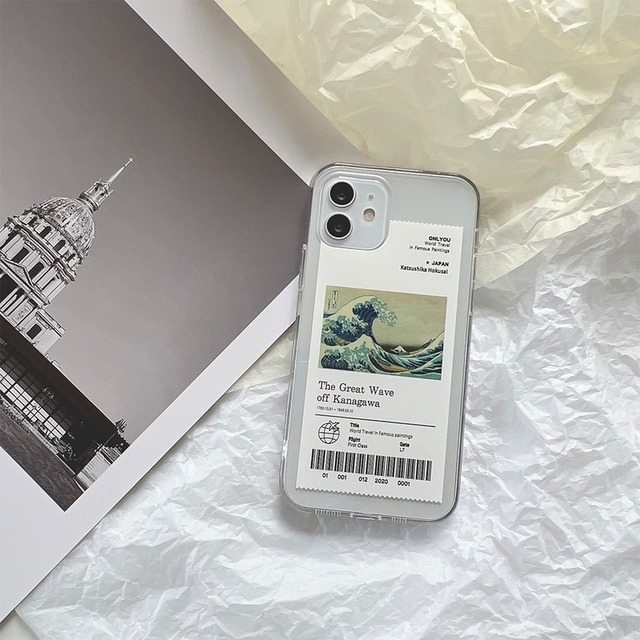 The Great Wave off Kanagawa design clear iphone case