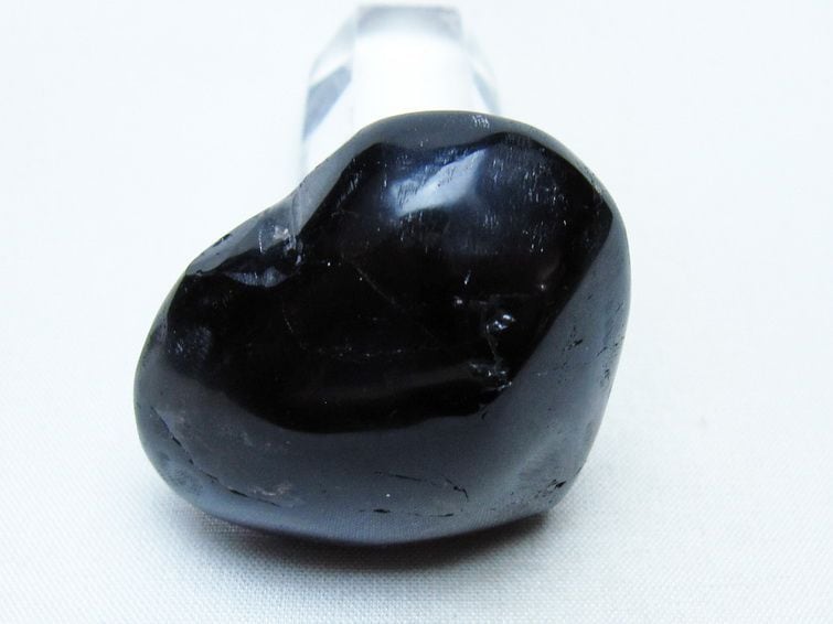 モリオン 置物 ハート 黒水晶 一点物 145-2079 | 天然石