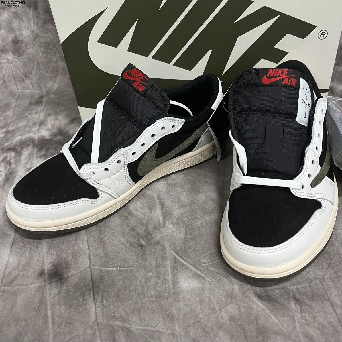 NIKE×TRAVIS SCOTT/ナイキ×トラビススコット WMNS AIR JORDAN 1 LOW OG/エアジョーダン1 ミディアムオリーブ  DZ4137-106/23.5