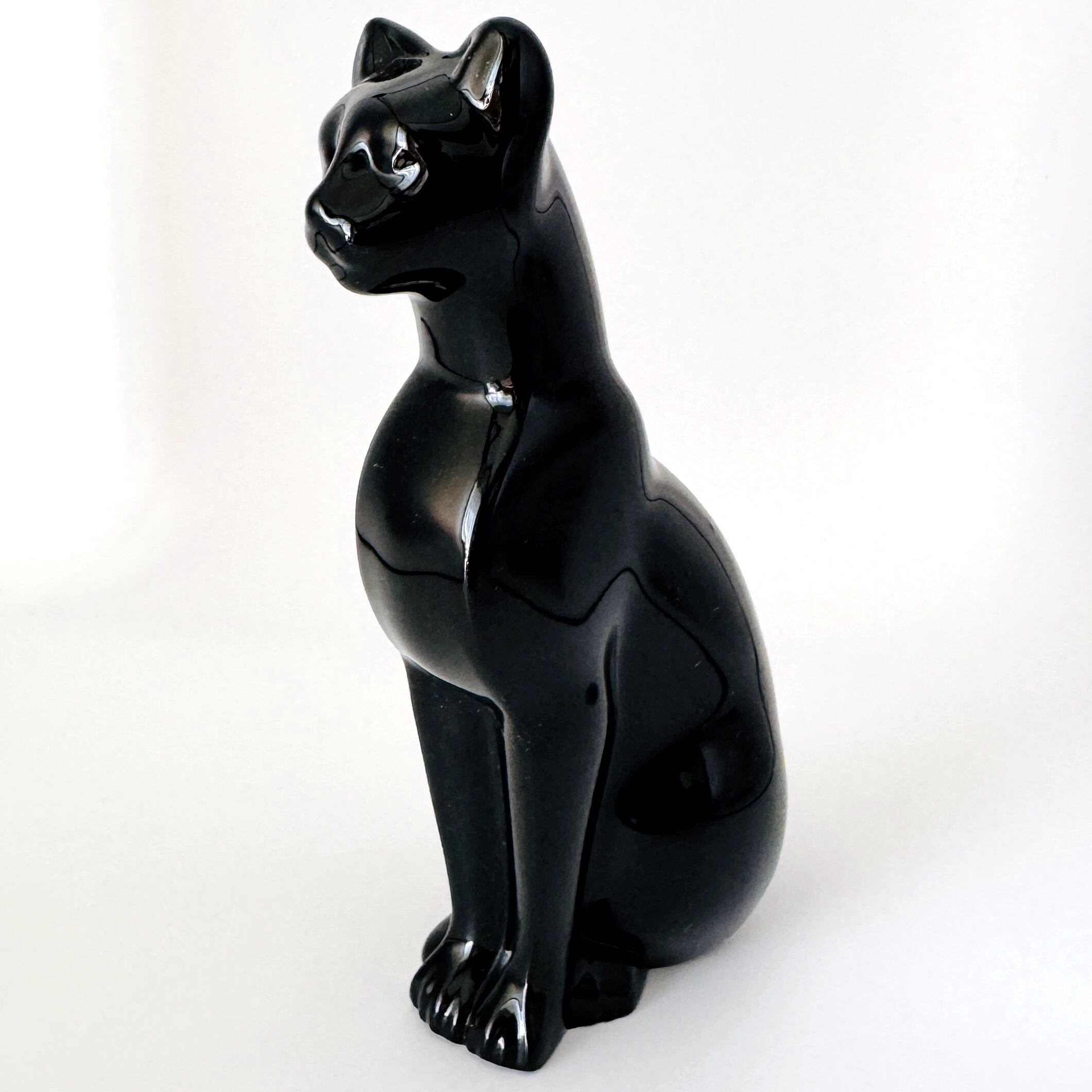 【バカラ】動物 猫 エジプト 黒 エジプシャンキャット 置物 ★美品★幸運/金運 バカラ】動物 猫 エジプト 黒 エジプシャンキャット 置物 インテリア