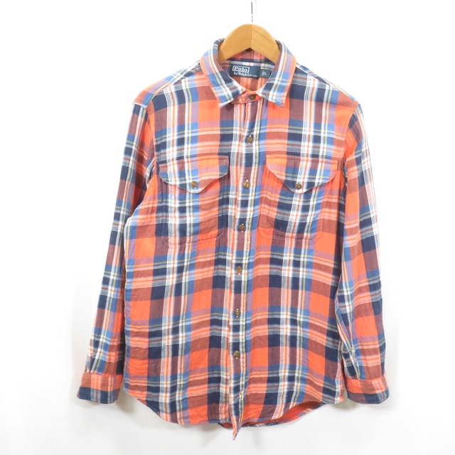 POLO RALPH LAUREN ガーゼ ネルシャツ sizeL/ラルフローレン 1002