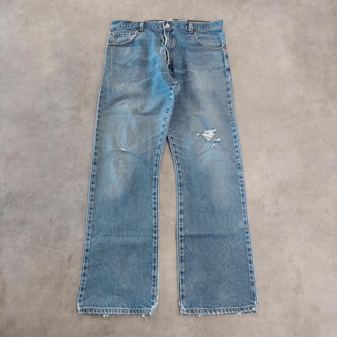 リーバイス517 W36 フレア ブーツ 青 古着 00s Y2K 22139