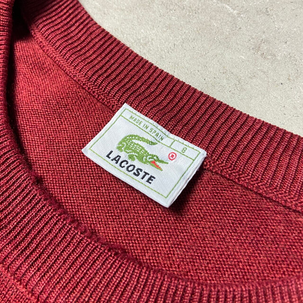 80年代〜 LACOSTE フレンチラコステ ウール×アクリル ニットセーター