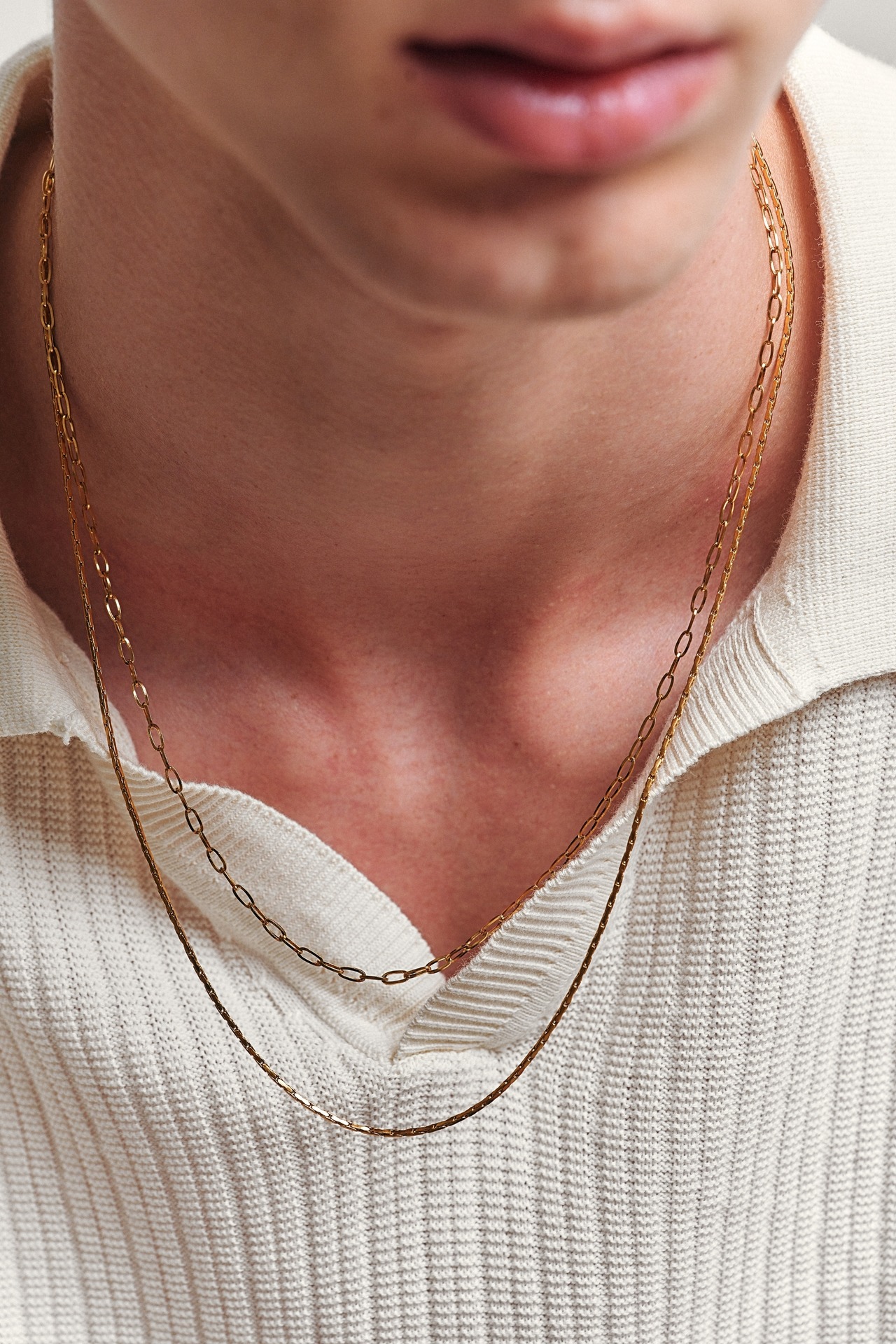 【Skin Flat Chain Necklace】 / GOLD