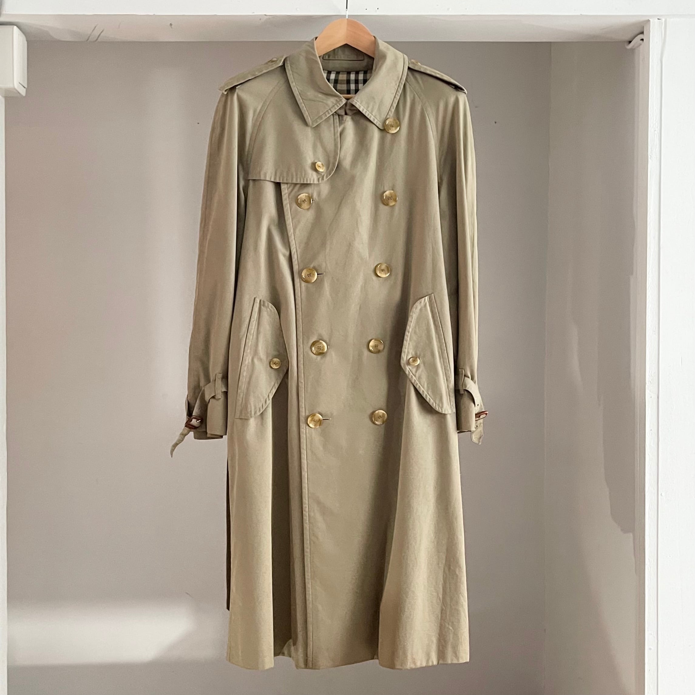【Sz:40R】1980s Burberry バーバリー トレンチ コート イングランド製