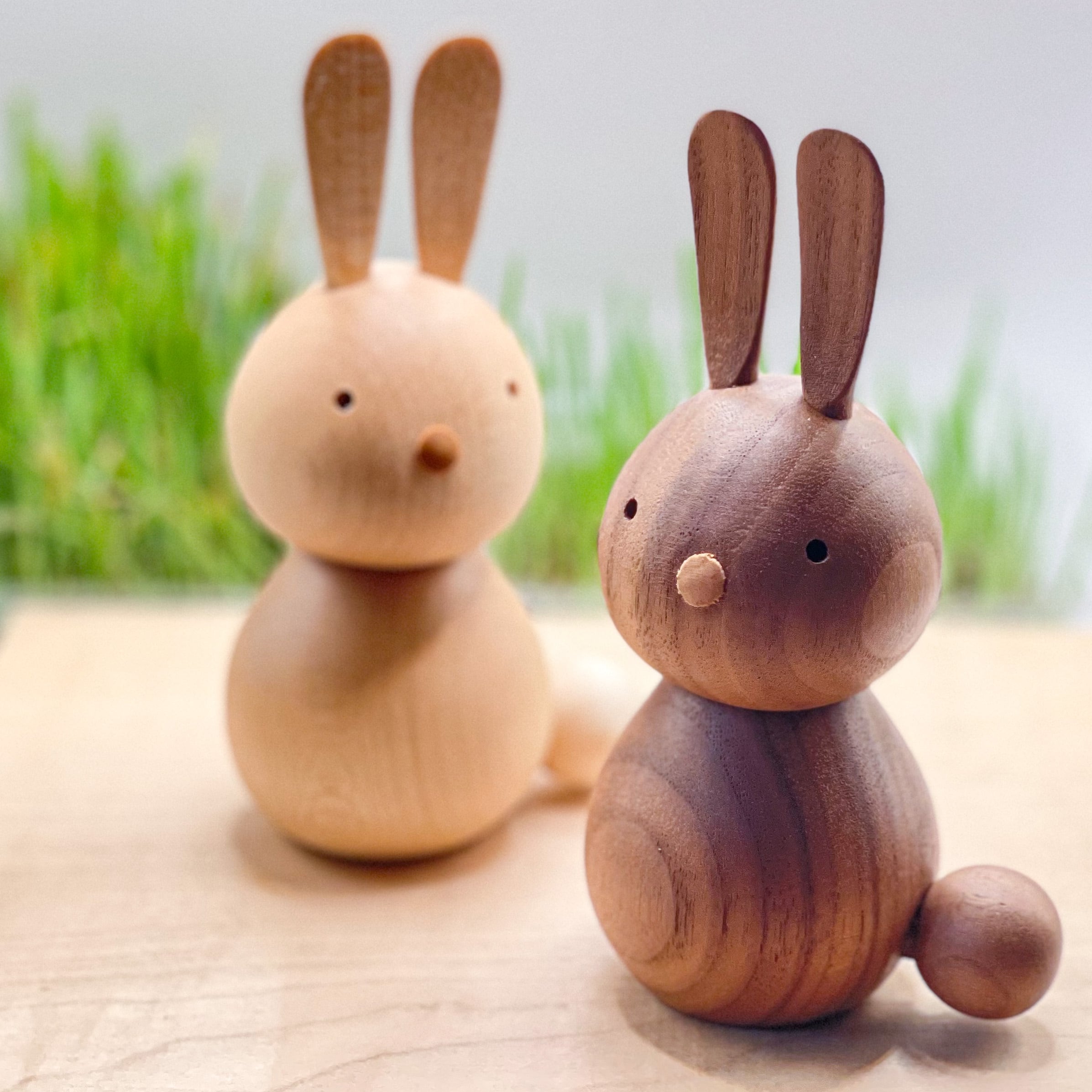 干支の置き物・卯】うさぎ 木製ハンドメイド お正月の御年賀