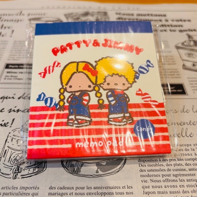 サンリオ×古川紙工　パティ＆ジミー・おやつ　メモパッド　CA05