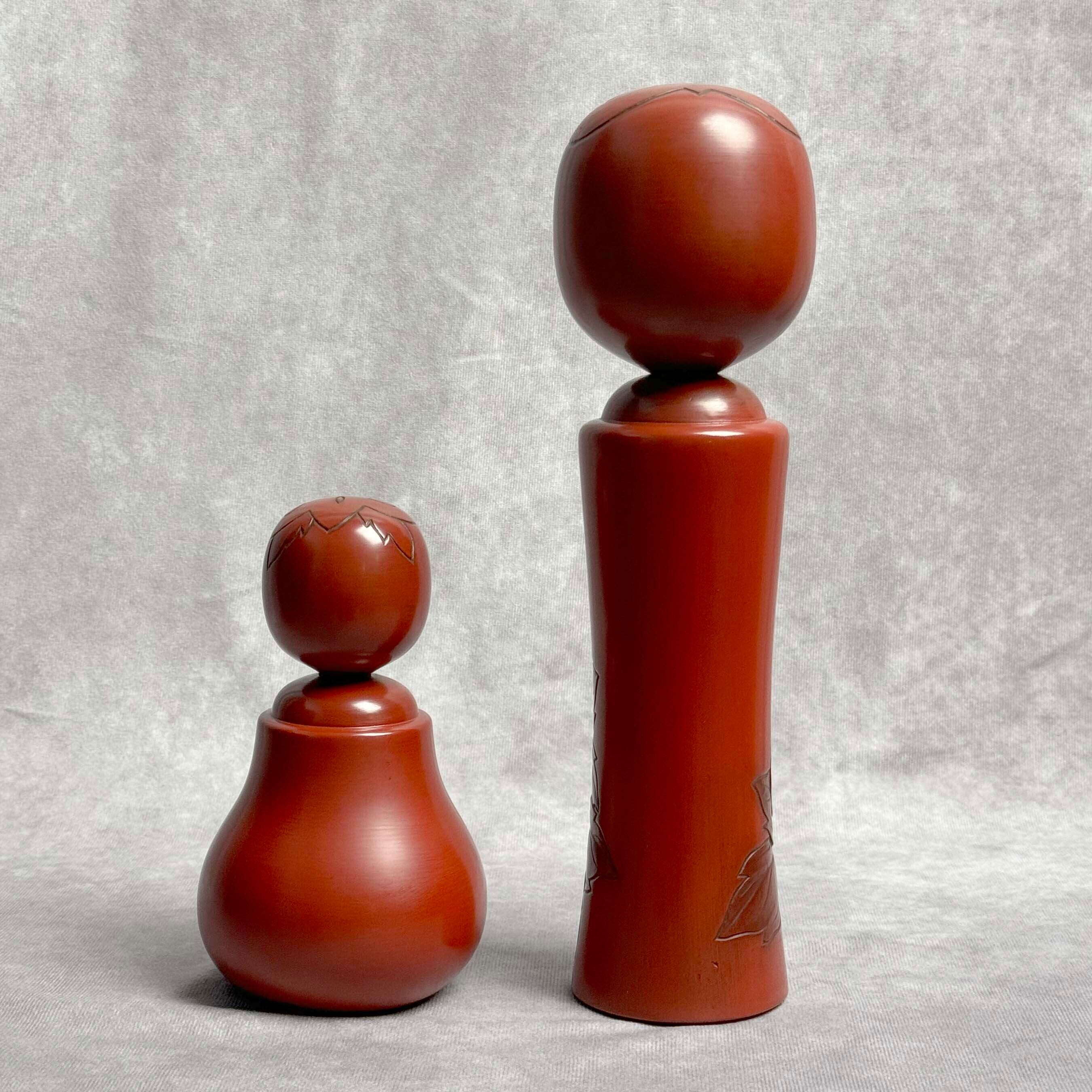 伝統工芸「鎌倉彫こけし」ペア（No.30）