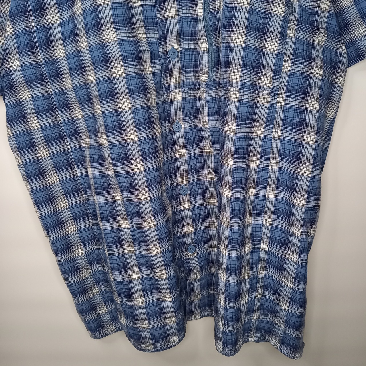 コロンビア　OMNI-SHADEシャツ　半袖　シャドーチェック　オンブレ