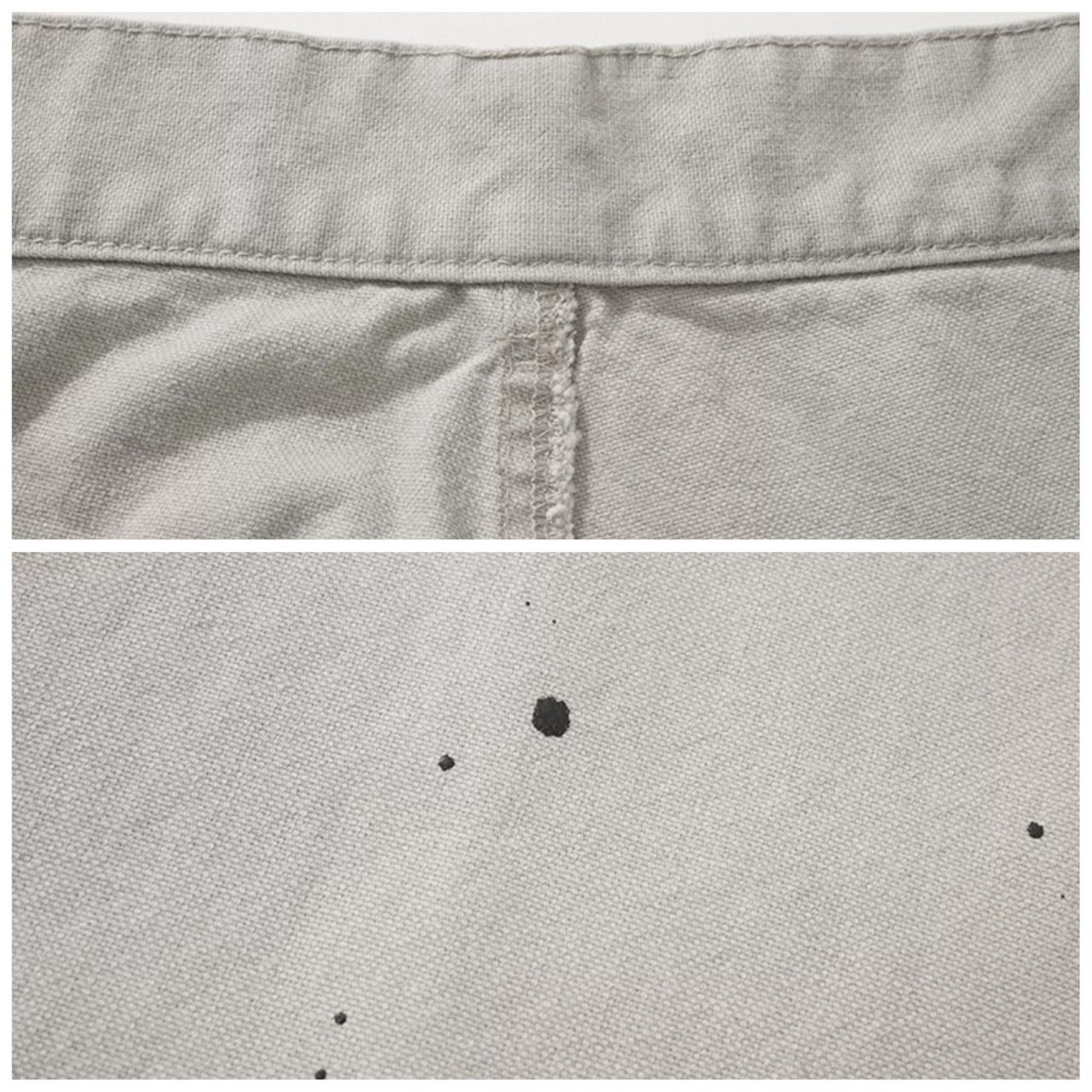 Wide paint splash denim pants 1223 - 14